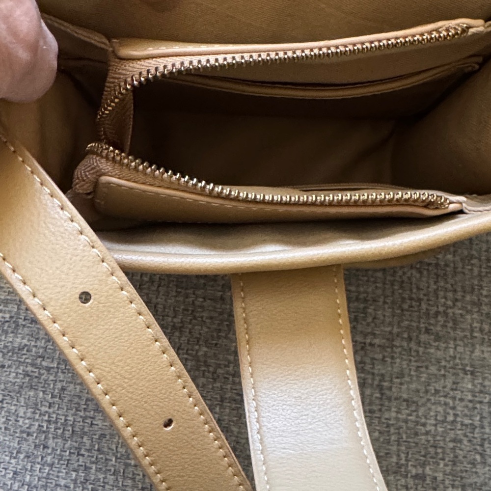 Rachel Zoe Tan Crossbody Bag with Gold Accent Hardware - Picture 5 of 5